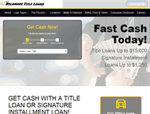 Tablet Screenshot of delawaretitleloansinc.com
